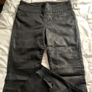 Black snake skin jeggings